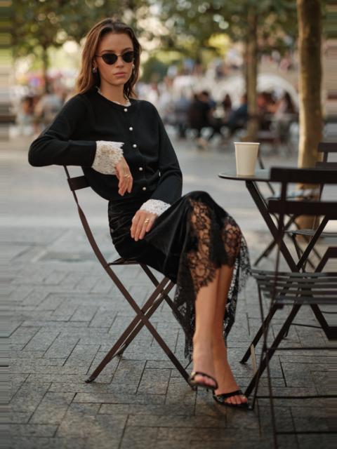 ELIANA CARDIGAN BLACK/WHITE