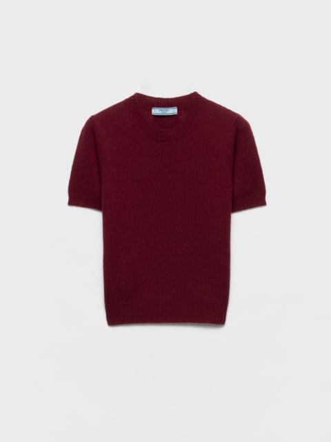 Short-sleeved cashmere sweater