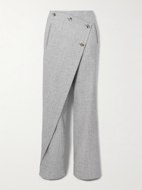 Oblique Caviar Wool Straight-leg Pants