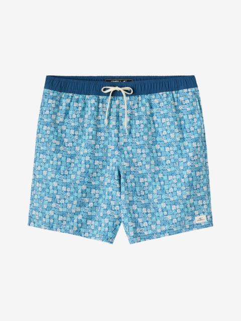 Hermosa Elastic Waist 17" Swim Trunks