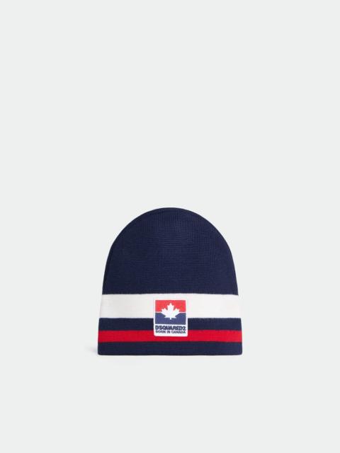 DSQUARED2 MAPLE LEAF KNITTED BEANIE
