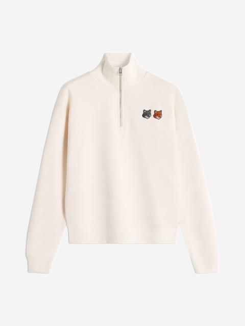 DOUBLE BOLD FOX HEAD HALF ZIP COMFORT SWEATSHIRT