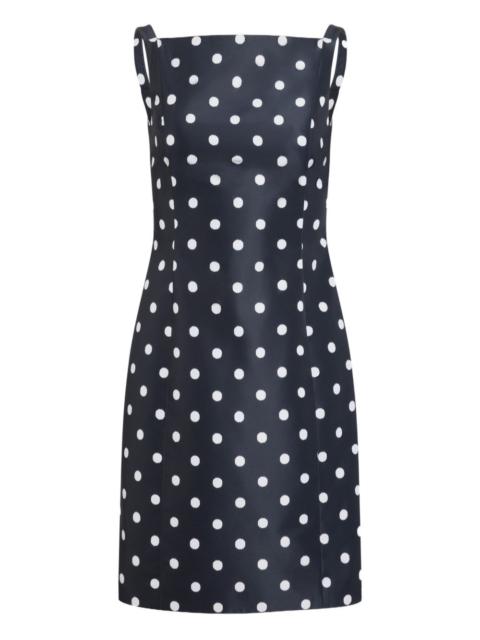 polka-dot mini dress