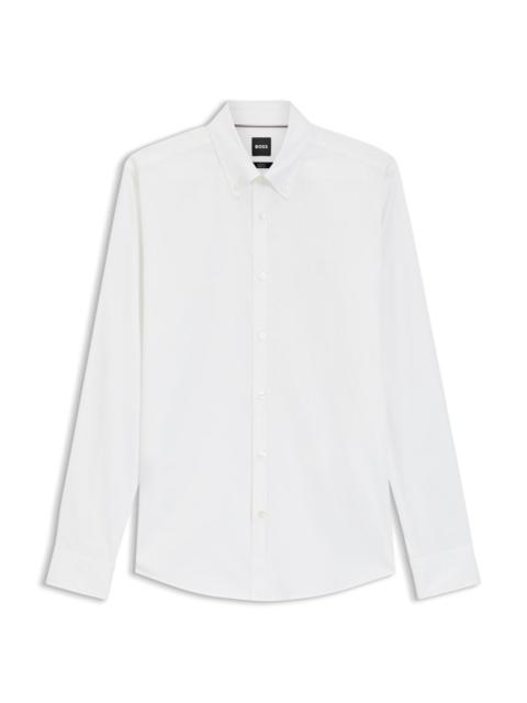 SLIM-FIT SHIRT IN COTTON-BLEND POPLIN