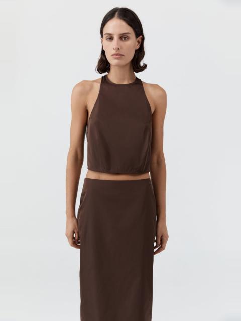 Paper Taffeta Cocoon Top - Mocha