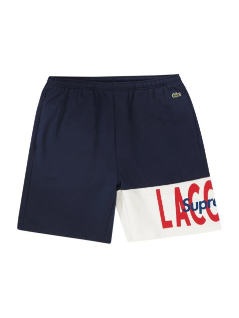 Supreme LACOSTE Logo Panel Sweatshort Navy