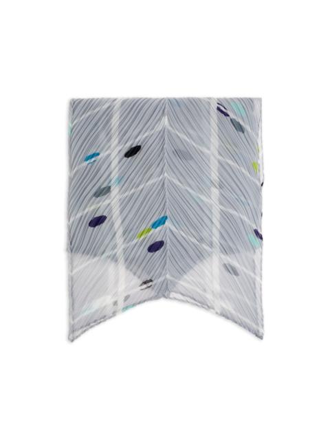 pleated patterned scarf
