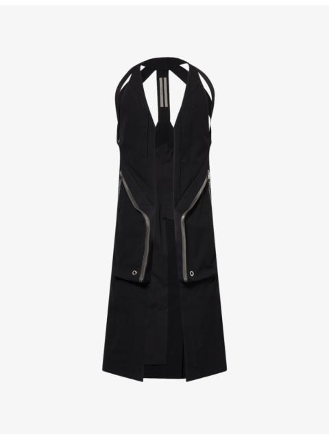Temple Long Sleeveless Cotton Gilet