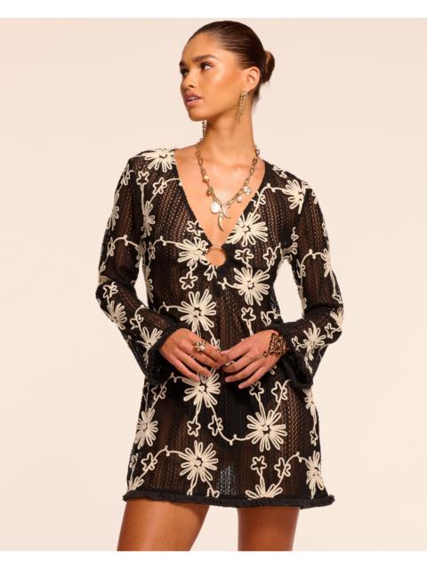 Cassie Embroidered Coverup Mini Dress