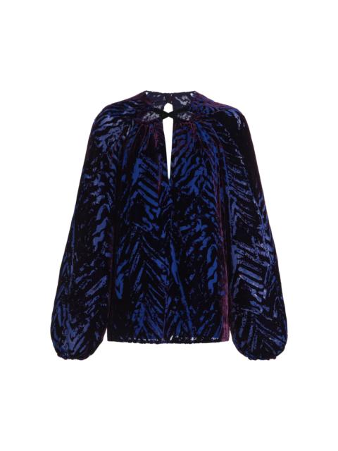 Ximena Velvet Top navy