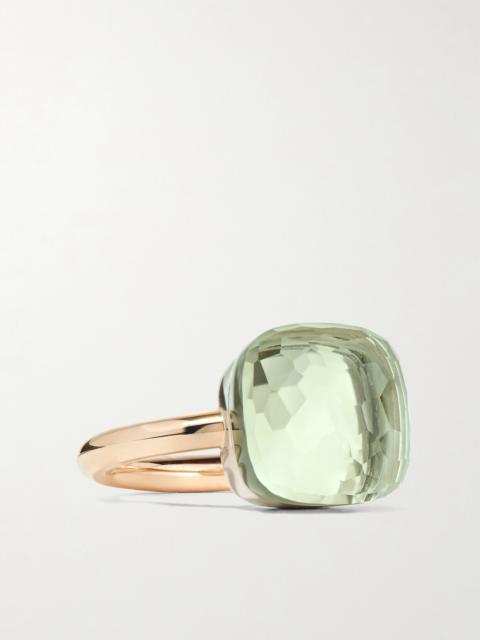 Nudo Maxi 18-karat Rose Gold Prasiolite Ring