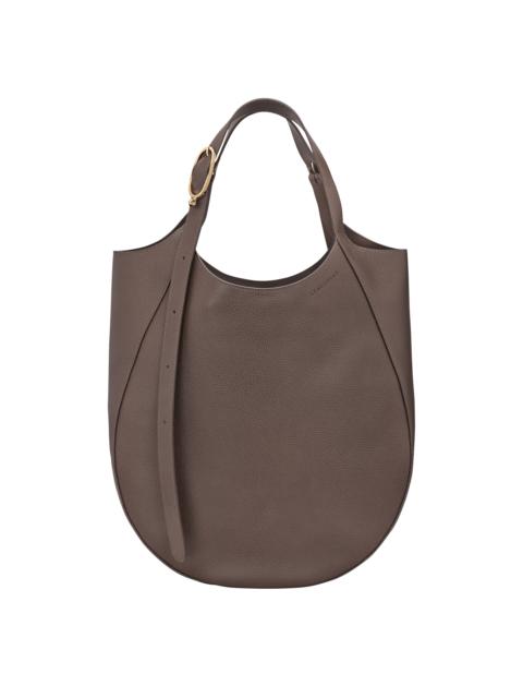Le Foulonné XL Tote bag Taupe - Leather