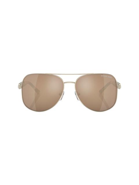 pilot-frame mirrored sunglasses