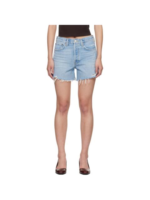 Blue Parker Long Denim Shorts