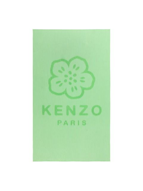 flower-logo striped towel