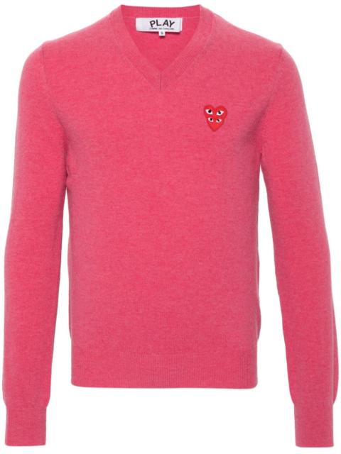 V-neck wool jumper