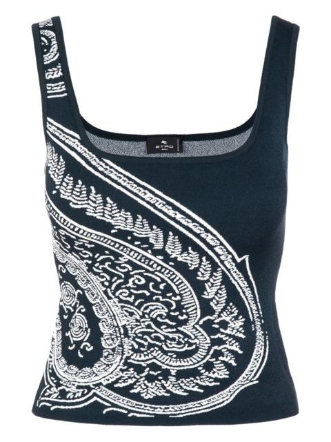 paisley-motif top
