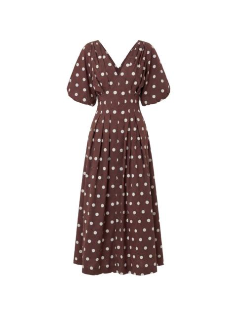 Vicky polka-dot maxi dress
