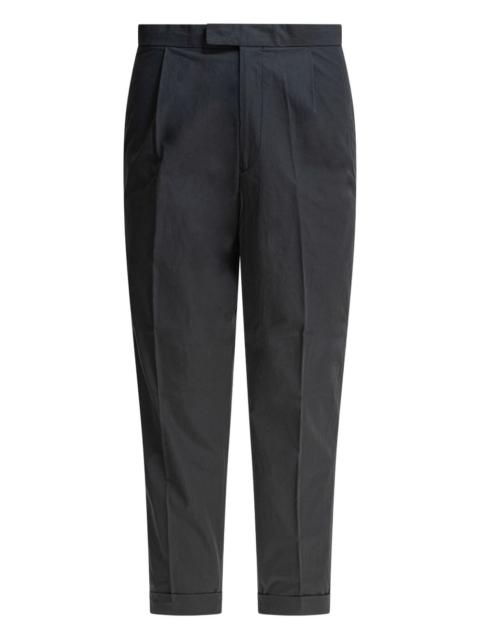 pleated-cuffed trousers