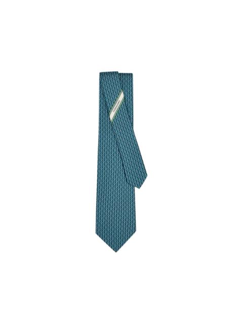 Tennis print silk tie