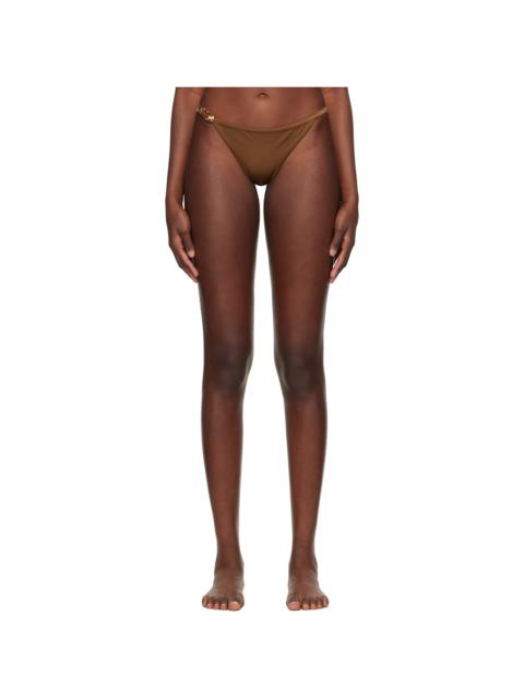 Brown Safety Pin Bikini Bottom