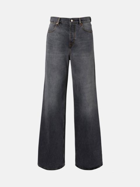 Faded wide-leg jeans