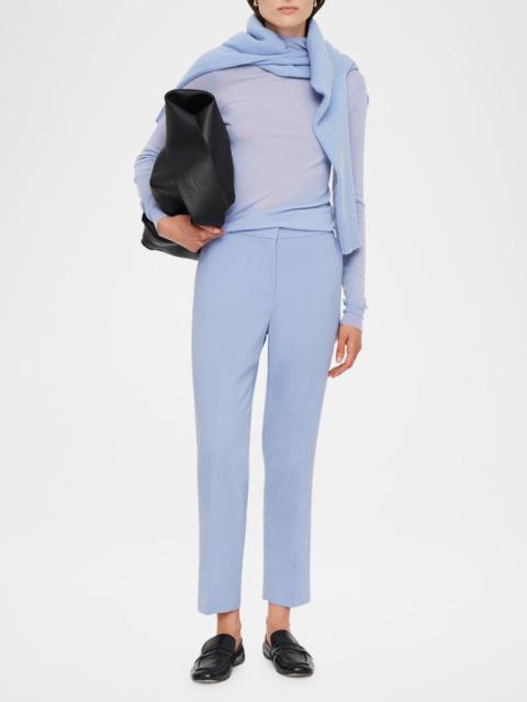 Vilar Cropped Straight-Leg Crepe Pants