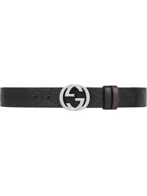 Gucci Reversible Signature Belt Black
