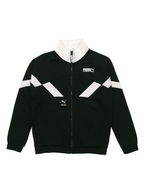 PUMA Logo Sports Stand Collar Jacket Black 531339-01