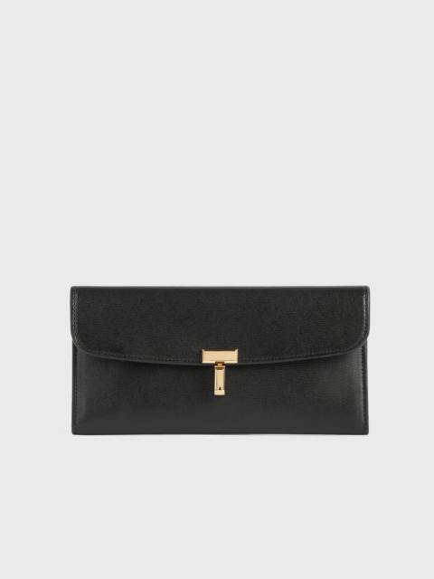 T-lock leather wallet black