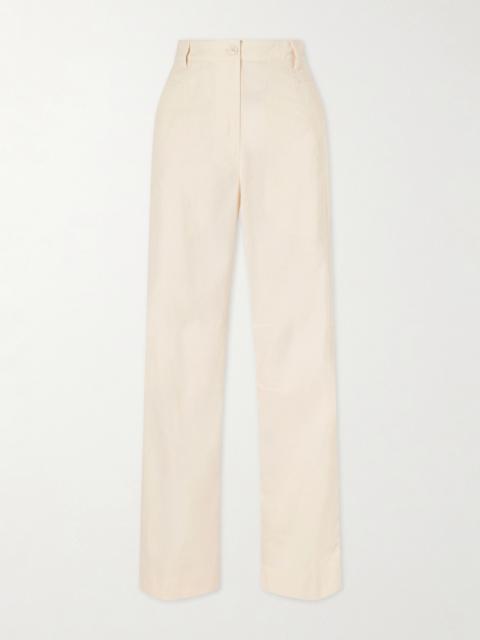 Pincks Wide-leg Cotton-poplin Pants