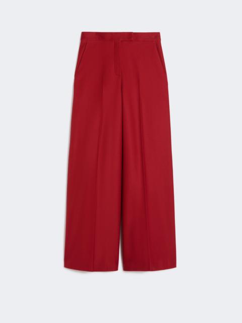 Cotton gabardine jersey trousers - RED