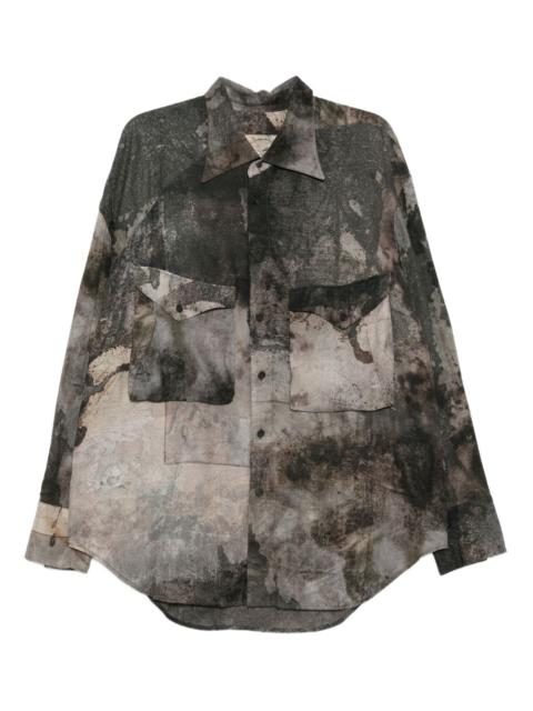 digital print silk shirt