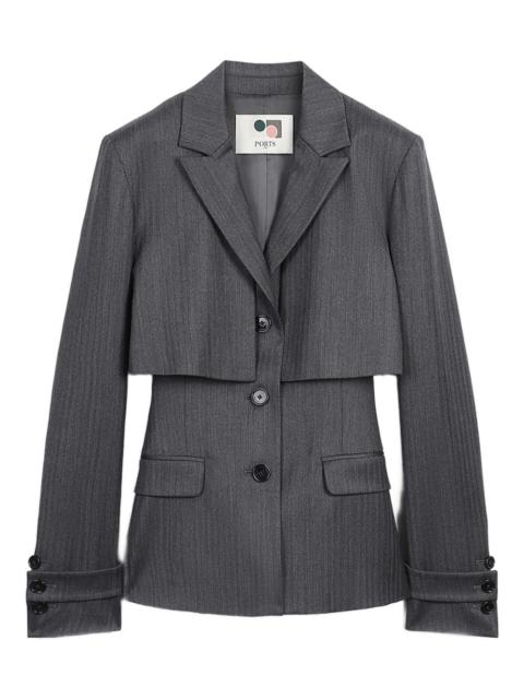 cropped tailored blazer