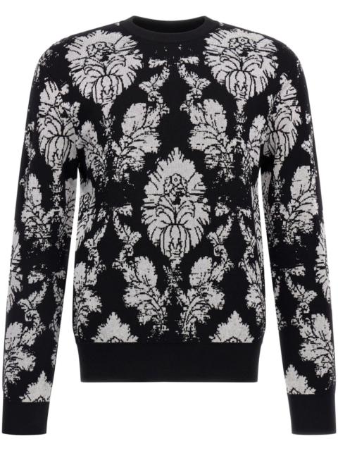 Broccato print sweater