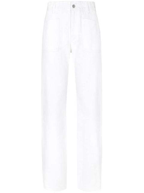 elongated high-rise jeans