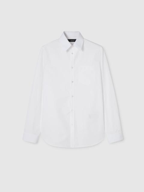Cotton poplin shirt with embroidery