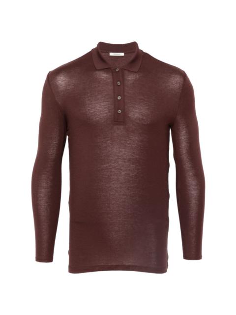long-sleeve polo shirt