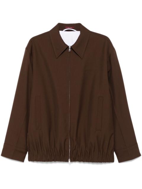 embossed wool jacket