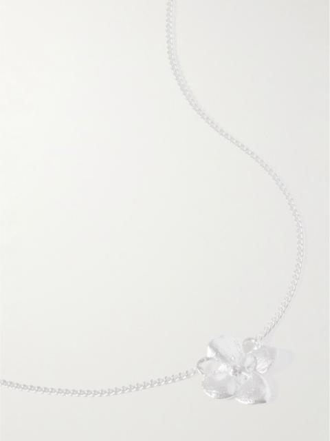 Silver-plated pearl necklace Silver