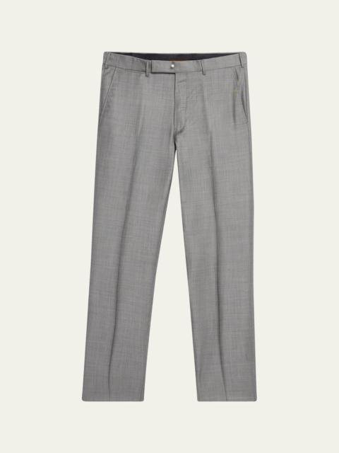 Men's Wool Sharkskin Trousers