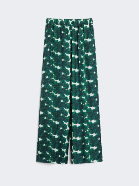 MORENA Printed silk trousers