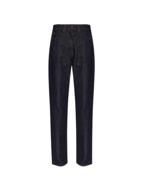 Abbono pressed-crease jeans