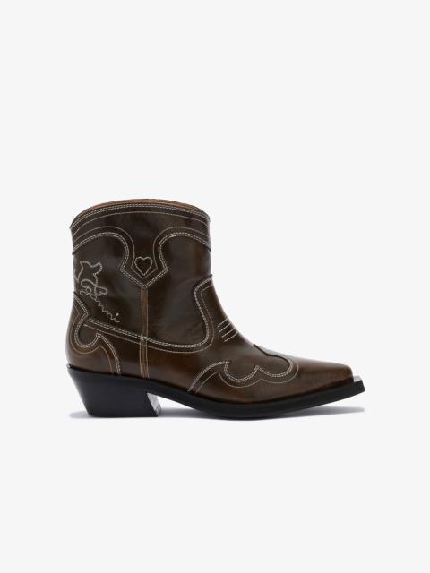LOW SHAFT EMBROIDERED WESTERN BOOTS