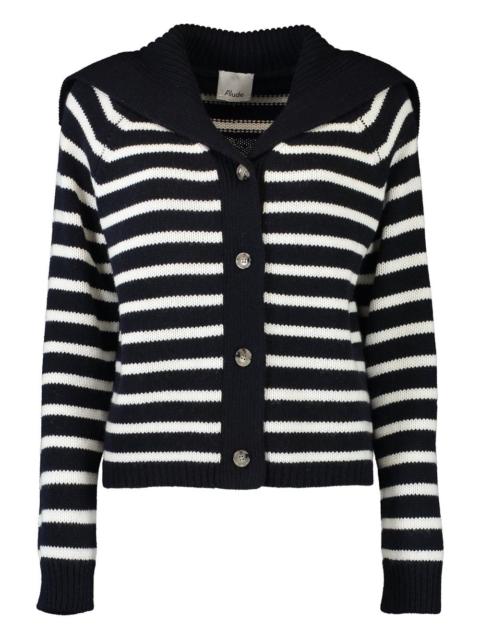striped buttoned cardigan