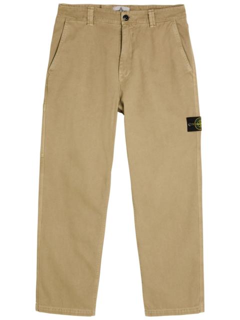 Stone Island Straight-leg Canvas Trousers
