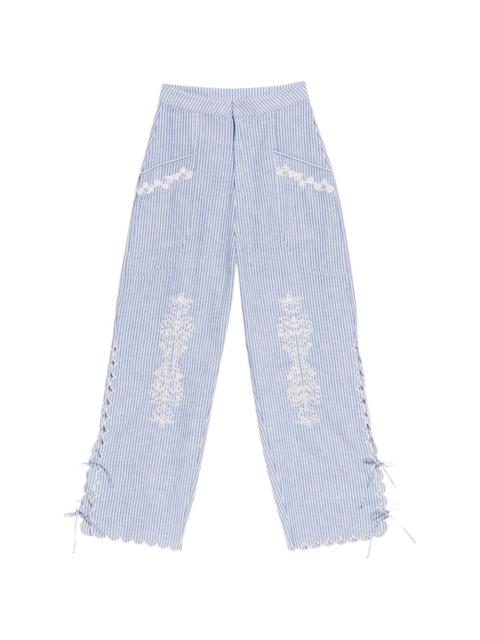 Oprah embroidered trousers