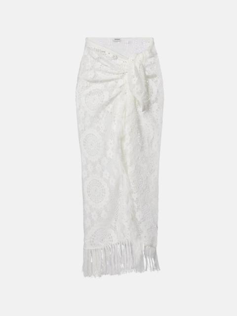 Thyri fringed beach cover-up