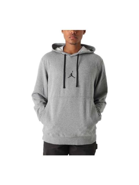 Men's Air Jordan Dri-Fit Air Solid Color Logo Printing Hooded Long Sleeves Gray DA9860-091