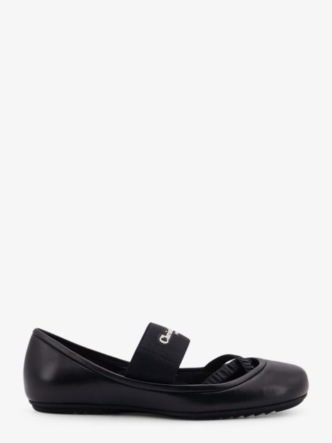SHADE LEATHER BALLERINAS WITH ELASTIC BANDS